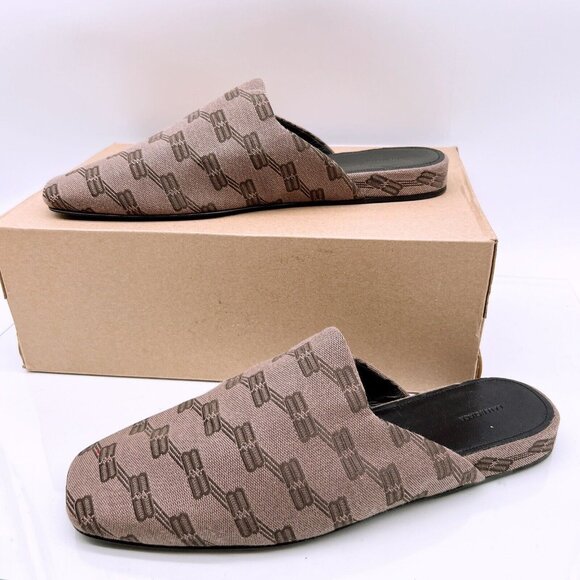 Balenciaga Monogram Men's Brown Cosy Logo Jacquard Mule Slipper EU 43 US 11 $925 - Picture 1 of 11